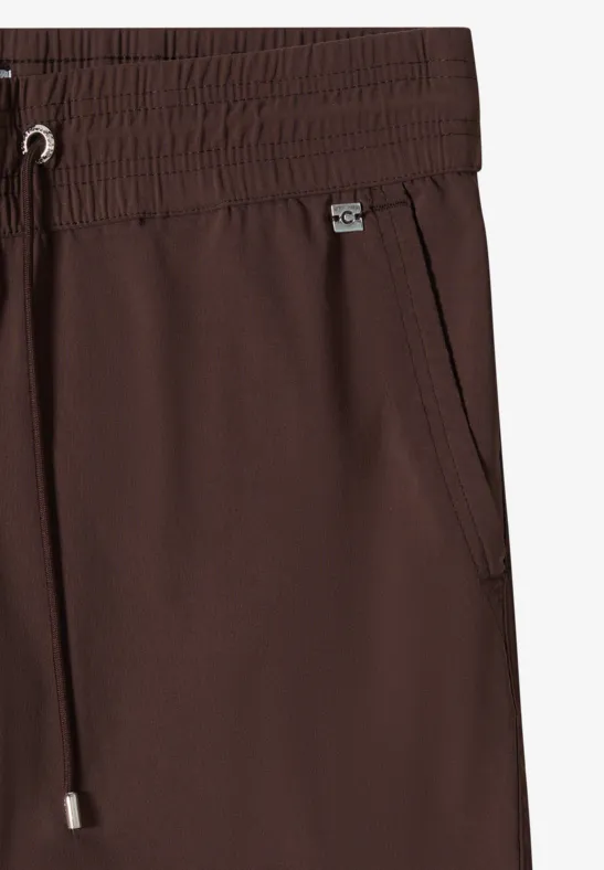 Cecil Damen Mid Waist Slim Leg Hose im Casual Fit in Braun, Gr: XXL
