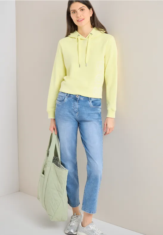 Gerade Jeans mit hohem Bund