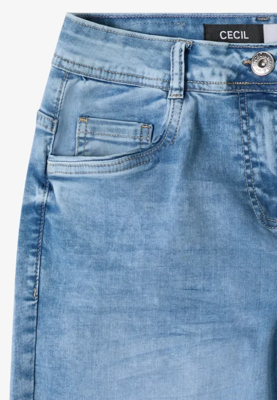 Gerade Jeans mit hohem Bund