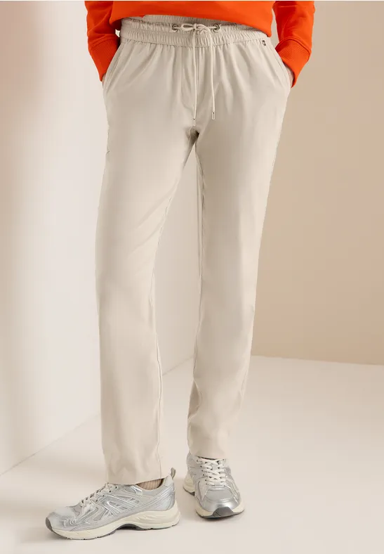 Beige Loungehose im Casual Fit