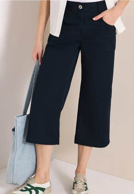 Culottes mit Schlag und hoher Taille