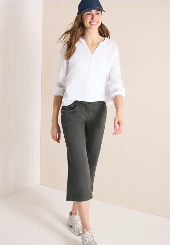 Damen Culottes mit hohem Bund und ausgestelltem Bein
