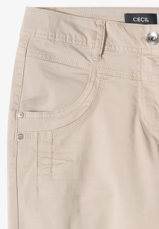 Ausgestellte Cropped-Hose mit hoher Taille