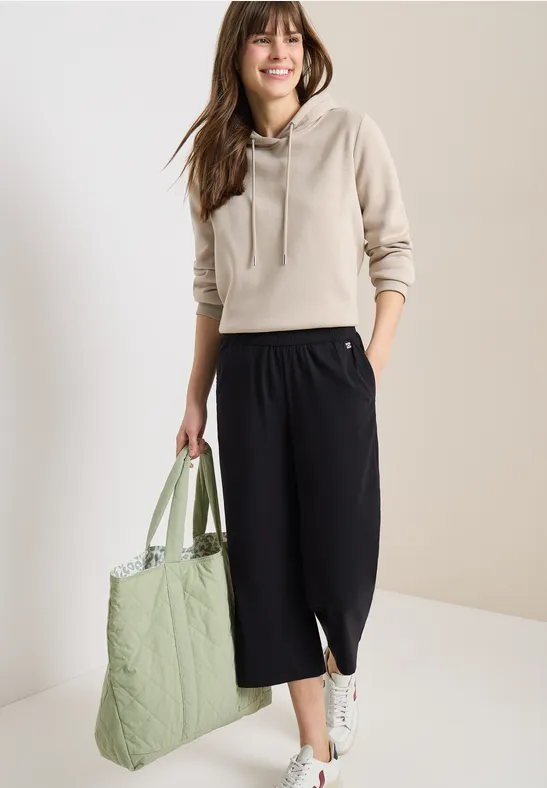 Weite, Cropped Loungewear-Hose