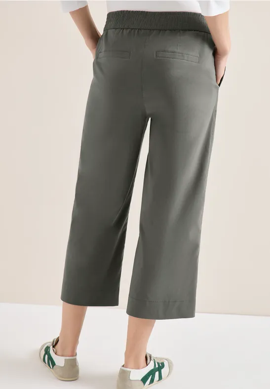 Weite Bein Cropped Culottes Hose