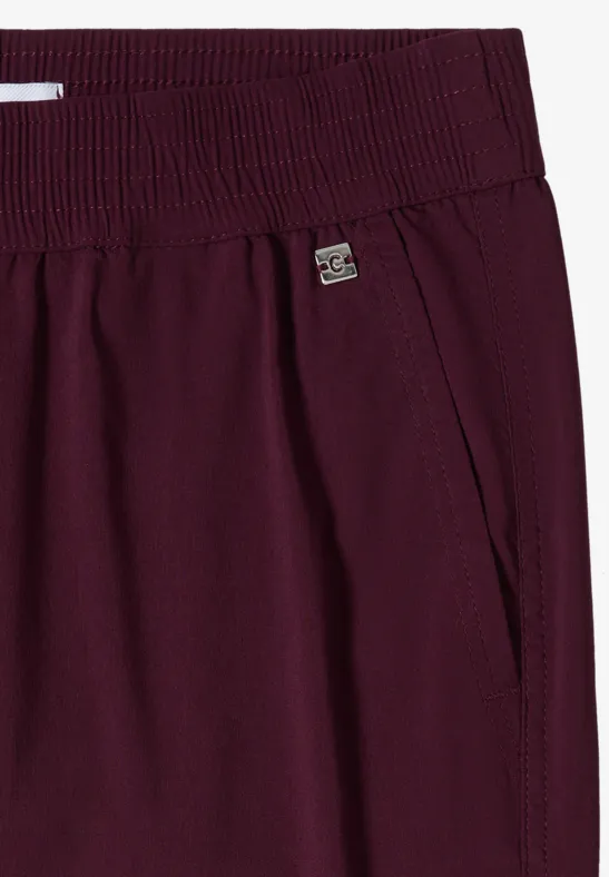 Damen Cropped Wide Leg Stoffhose