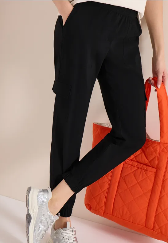 Damen Mid-Waist Cargo Jogginghose
