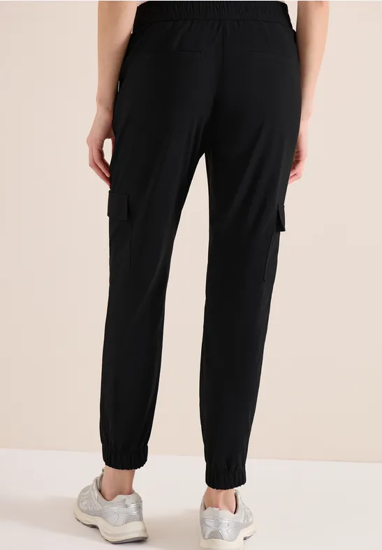 Damen Mid-Waist Cargo Jogginghose