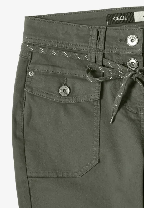 Lässige Cargohose mit Kordelzug in der Taille