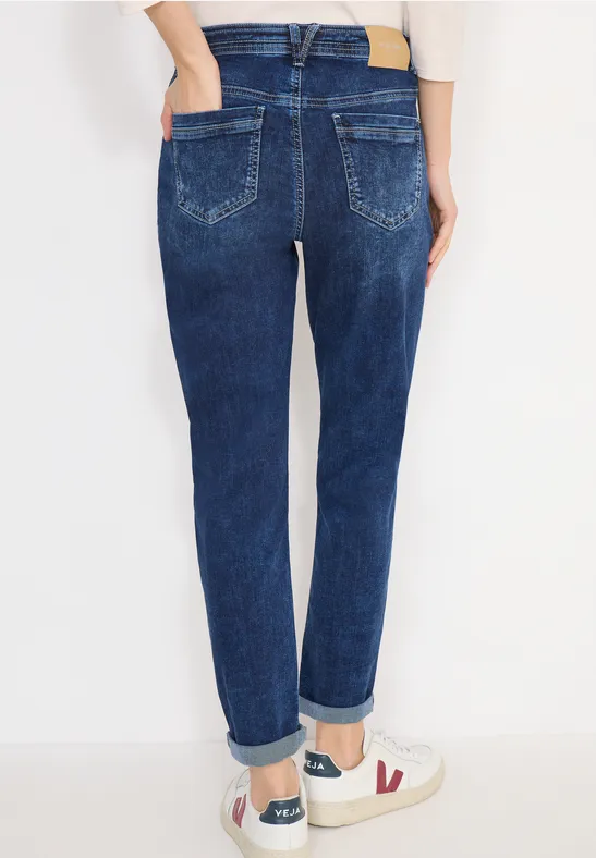 Locker geschnittene Jeans mit Kordelzug