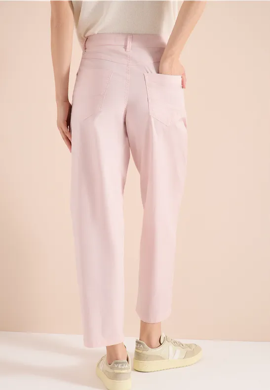 Cropped Barrel Leg Freizeithose