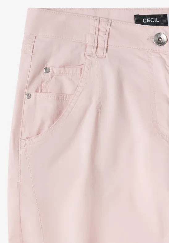 Cropped Barrel Leg Freizeithose