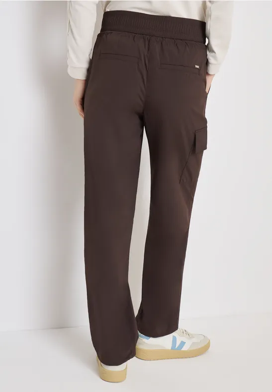 Damen Hose mit geradem Bein und hoher Taille