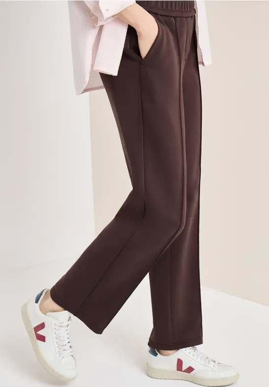 Damen High Waist Straight Leg Hose