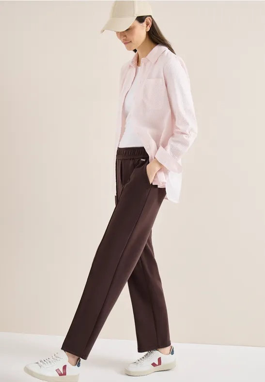 Damen High Waist Straight Leg Hose