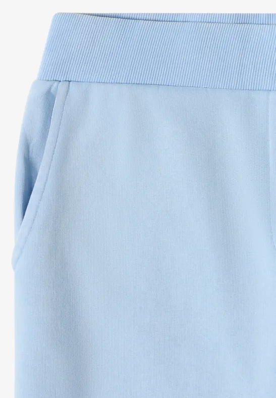 Cecil Damen High Waist Wide Leg Sweathose im Washed-Look in Blau, Gr: XXL