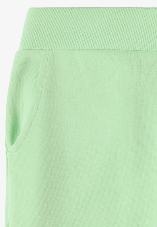 Cecil Damen High Waist Wide Leg Sweathose im Washed-Look in Grün, Gr: XXL