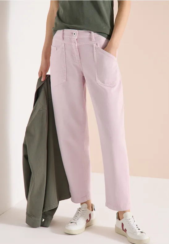 Barrel Leg Jeans mit hoher Taille