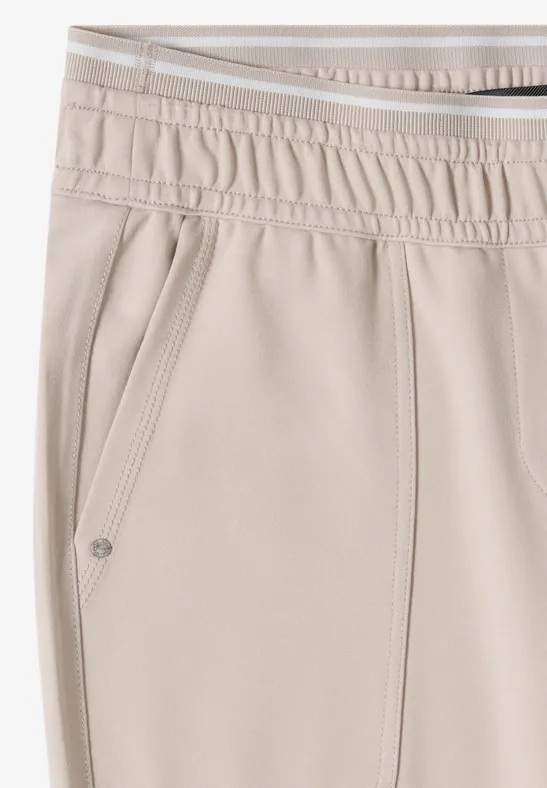 Lässige Slim Leg Mid-Waist Hose
