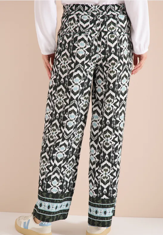 Weites Bein Palazzo Hose mit Print