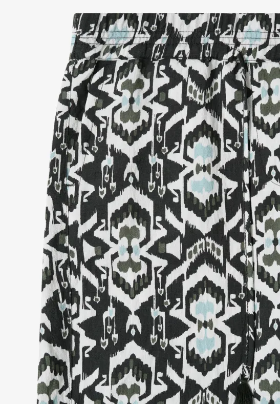 Weites Bein Palazzo Hose mit Print