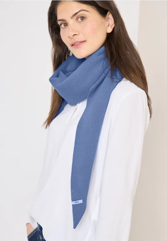 Einfarbiger Strickschal für Damen