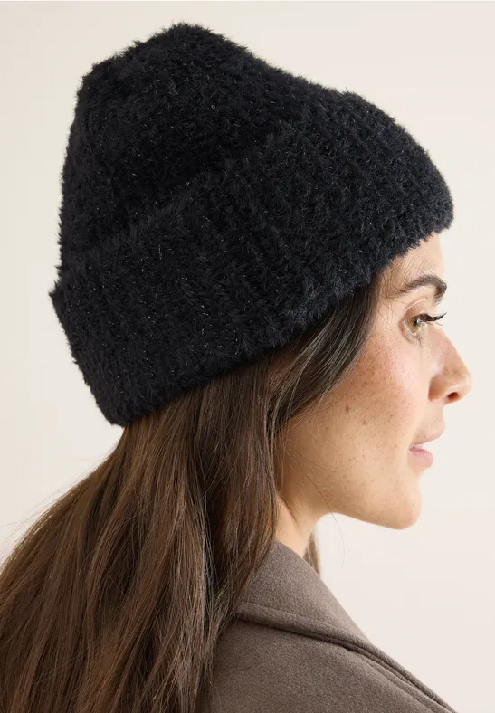 Gemütliche Unifarbene Strickmütze