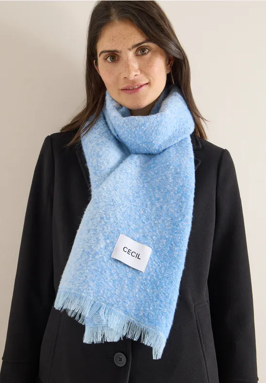 Weicher Jacquard-Schal mit Fransen