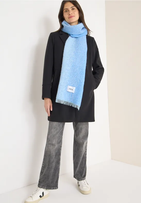 Weicher Jacquard-Schal mit Fransen