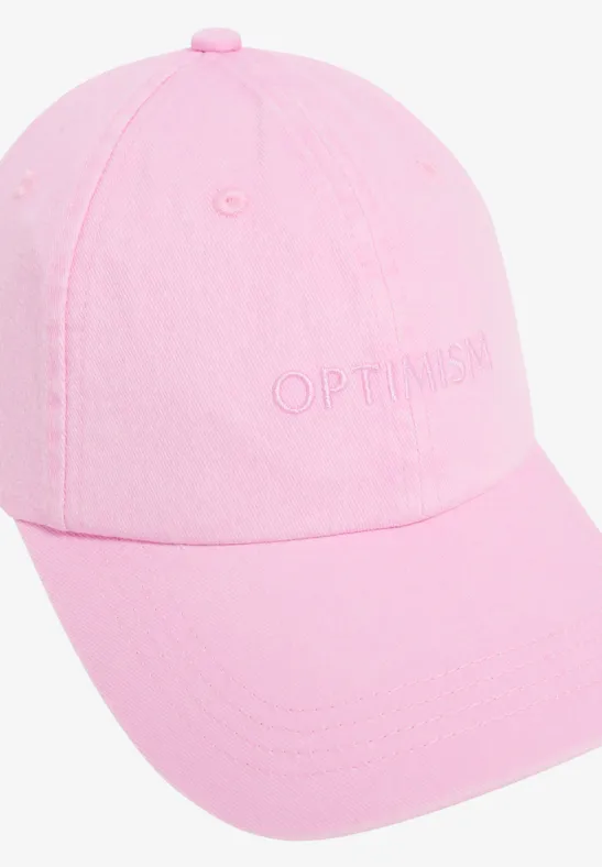 Lässige rosa Baseballkappe mit Stickerei