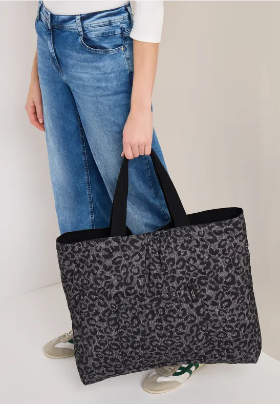 Wendetasche Shopper Tote Bag Leopardenmuster