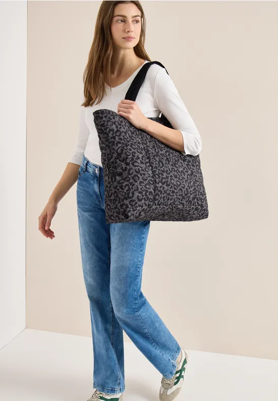 Wendetasche Shopper Tote Bag Leopardenmuster