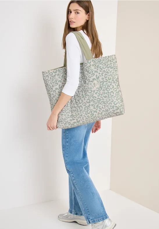 Wendbarer Shopper mit Leopardenmuster