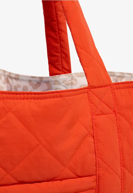 Wende-Shopper mit Leopard-Print