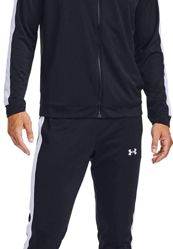 UNDER ARMOUR Sportanzug, Stehkragen, atmungsaktiv, Bordüre, Tunnelzug, für Herren, schwarz, L
