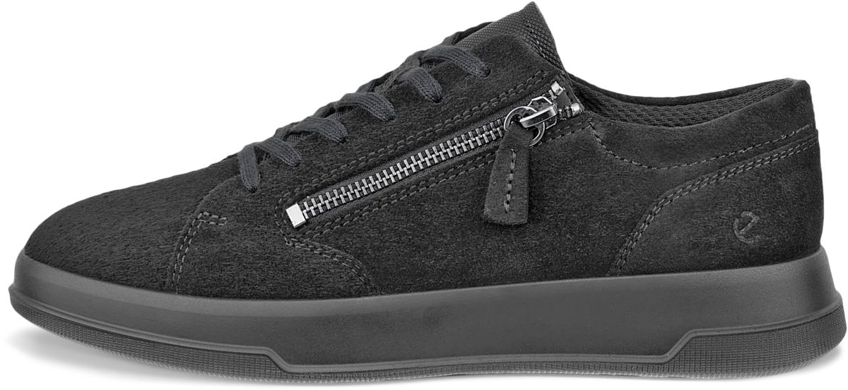 Schwarzer Wildleder Low-Top Damen Sneaker