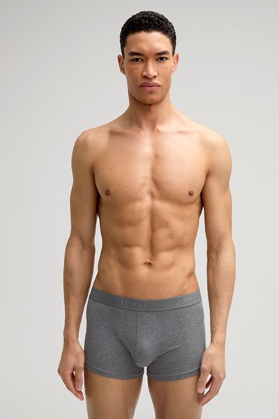 JOOP! Cotton-Stretch Graue Boxershorts 3er-Pack Logo-Bund