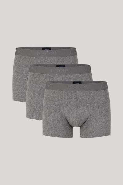 JOOP! Cotton-Stretch Graue Boxershorts 3er-Pack Logo-Bund