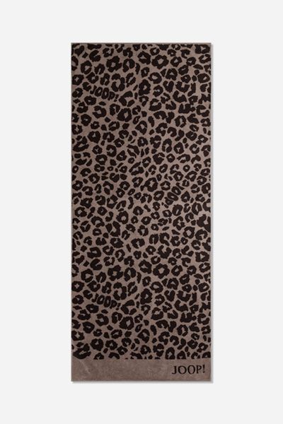 JOOP! Leo Strandtuch in Mocca mit Leopardenmuster 80x200 cm