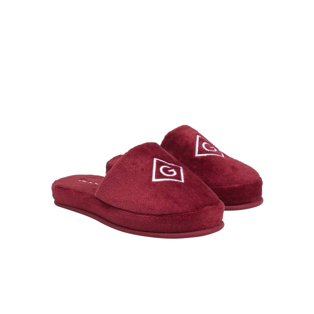 Weiße Frottee Logo Hausschuhe Unisex