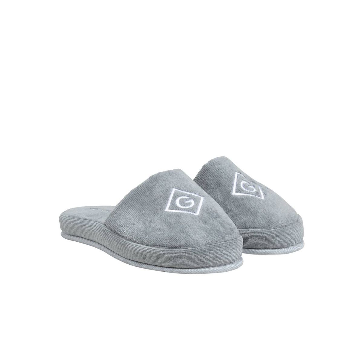 Weiße Frottee Logo Hausschuhe Unisex