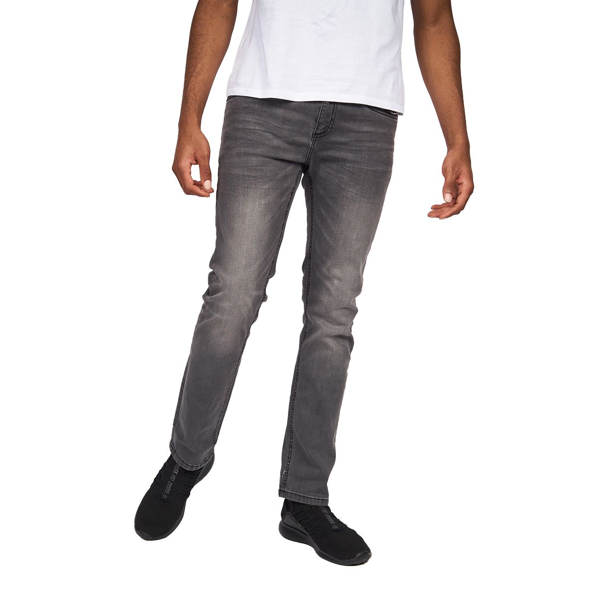 Herren Slim Fit Jeans Graue Waschung