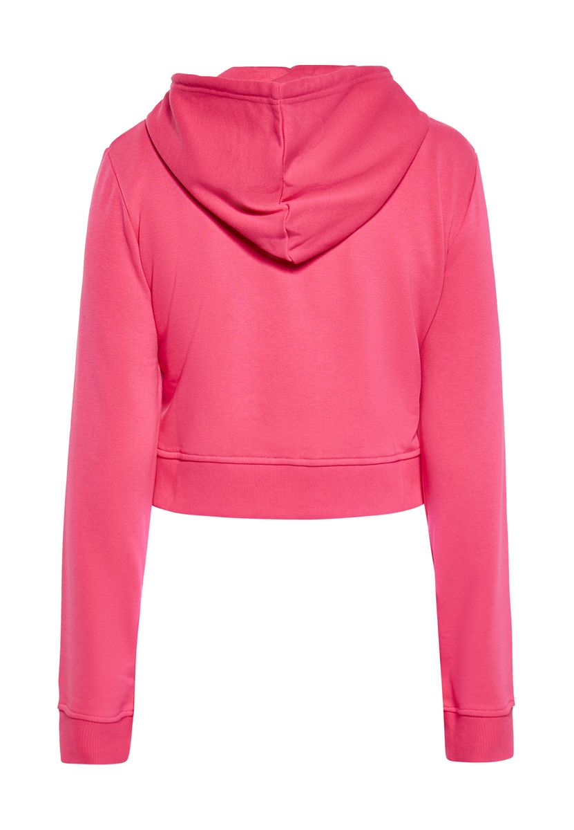 Kurzer Kapuzenpullover mit Reißverschluss