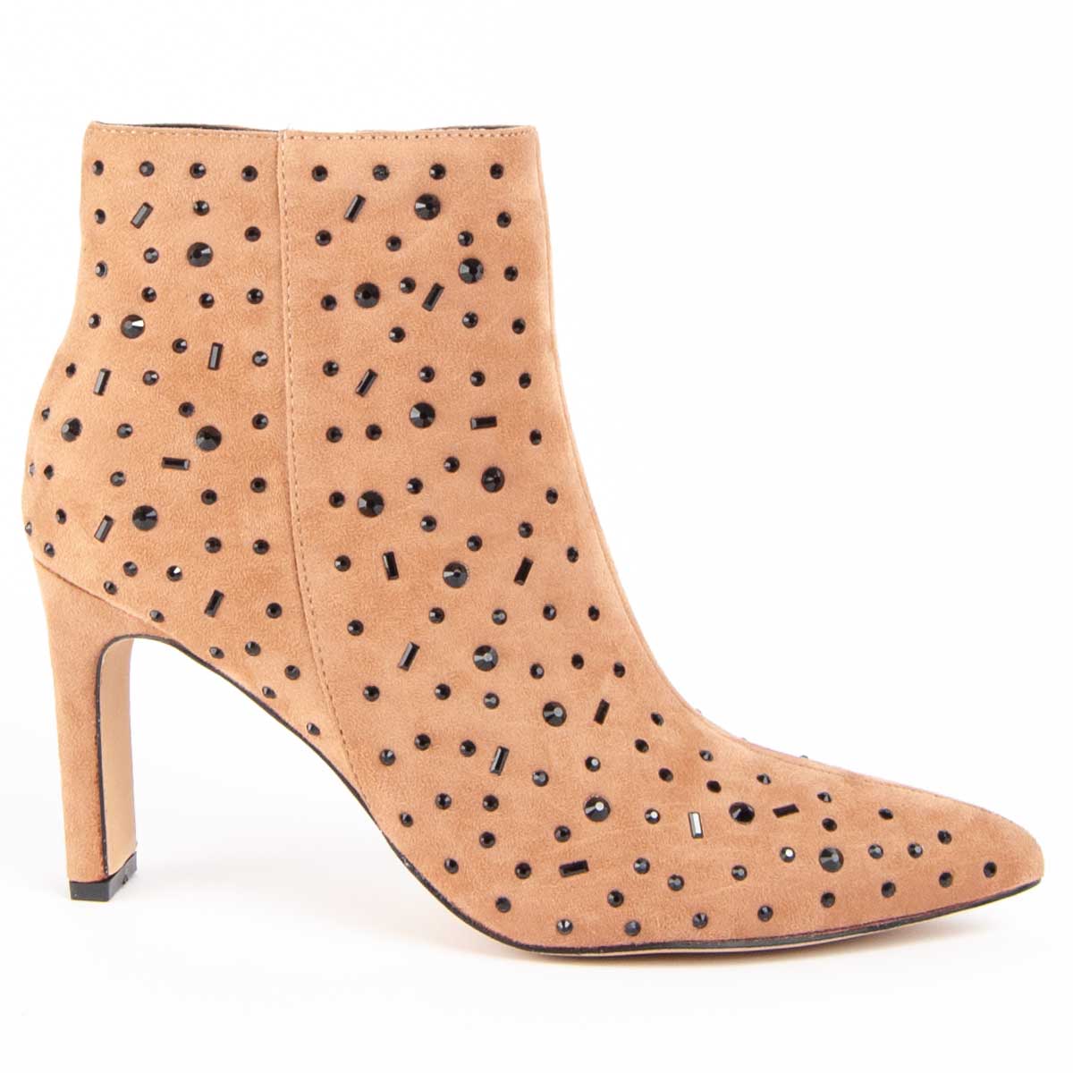 Stiefelette mit Nieten und spitzer Zehenpartie