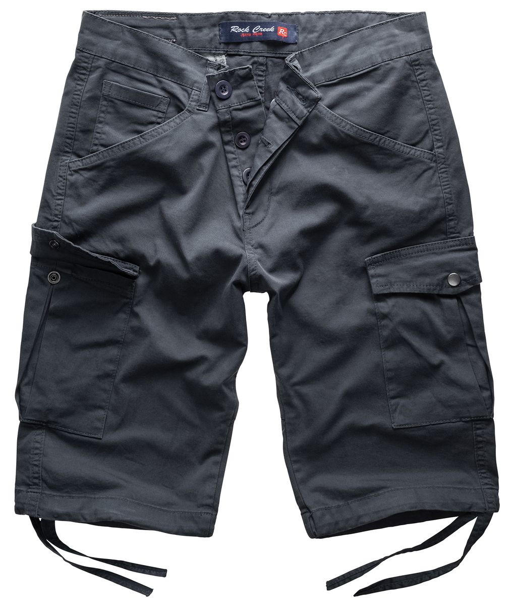 Schwarze Jeansshorts mit Kordelzug