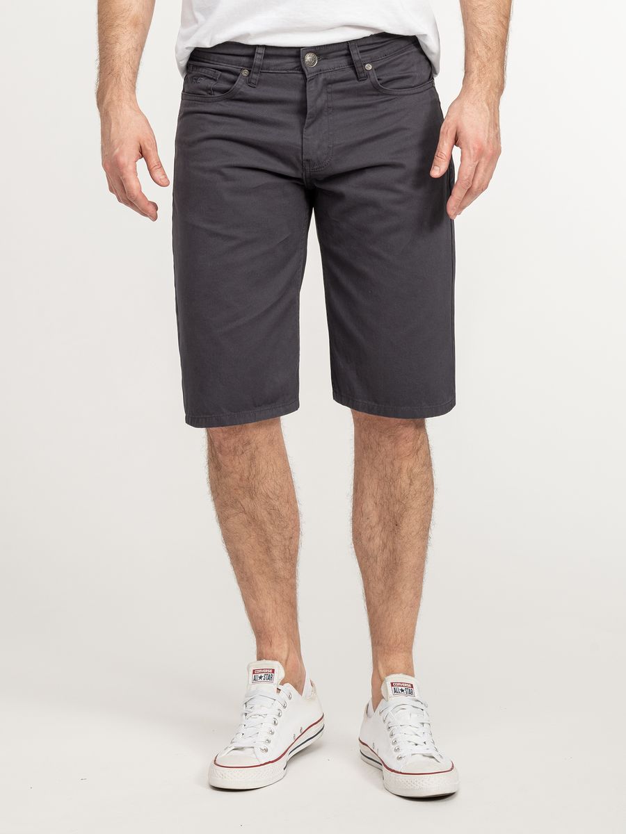 Schwarze Jeansshorts mit Kordelzug