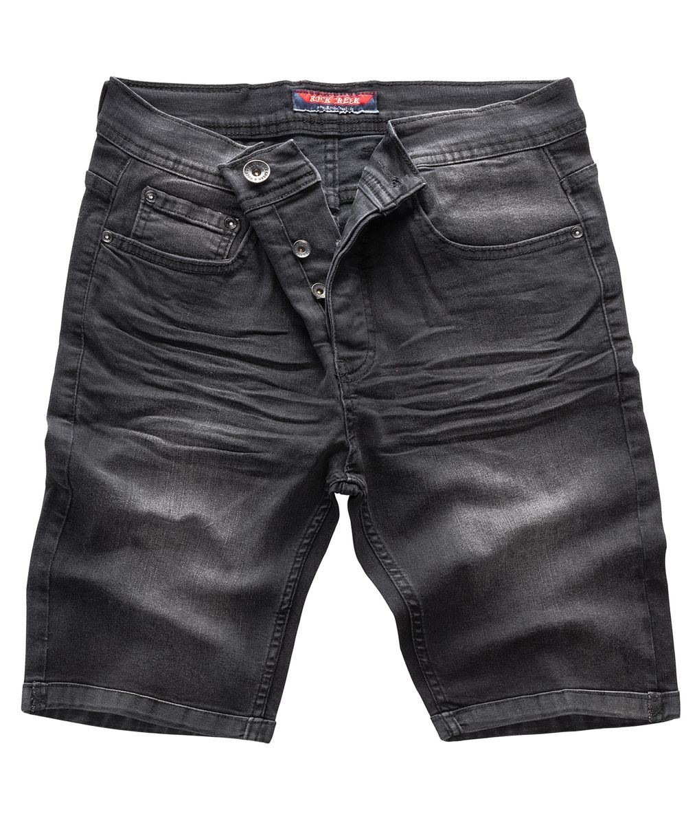 Schwarze Jeansshorts mit Kordelzug