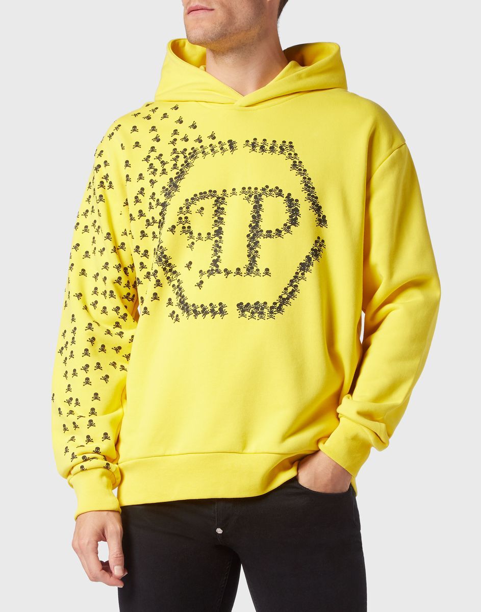 Kapuzenpullover mit Totenkopfmuster