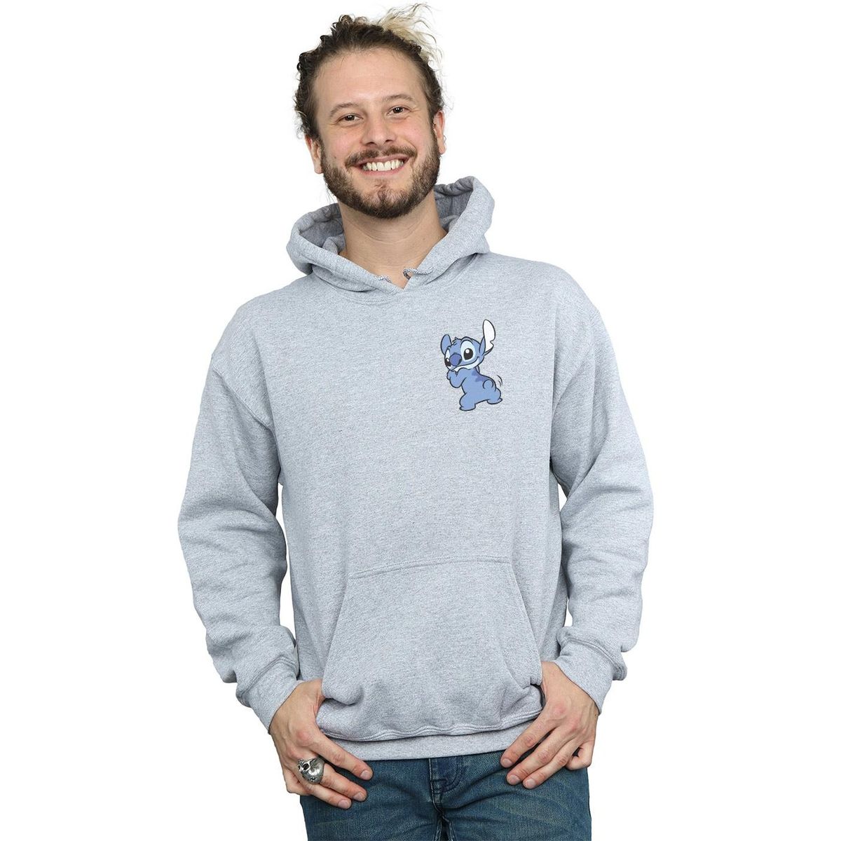 Hoodie mit Stitch-Grafikprint