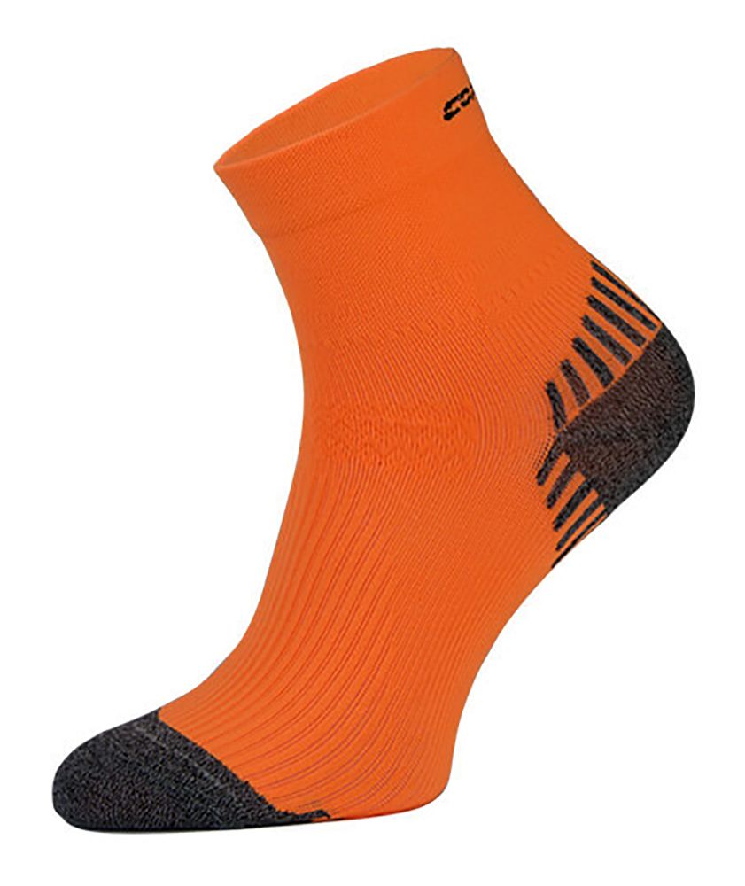 COMODO - Unisex Chaussettes de Contention pour Running Compression pour Sport - Orange Néon